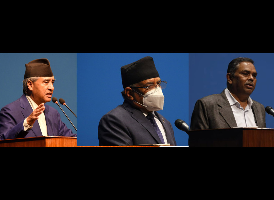 Deuba, Dahal and Yadav urge President to initiate process to form new government