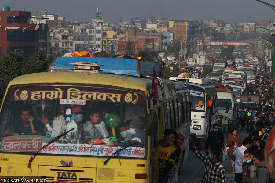 Over 700,000 people have left the Capital in six days since Ghatasthapana