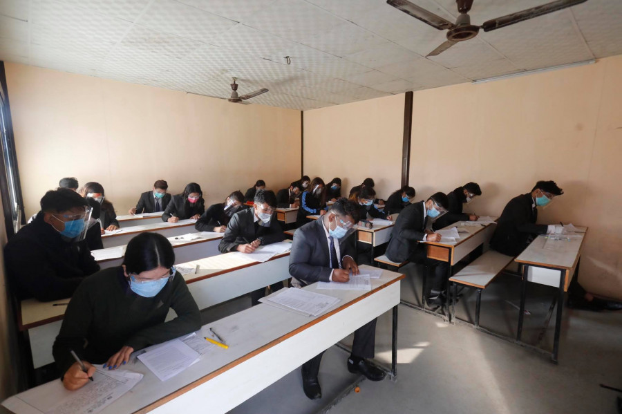 Face-to-face learning has stopped but schools continuing in-person exams