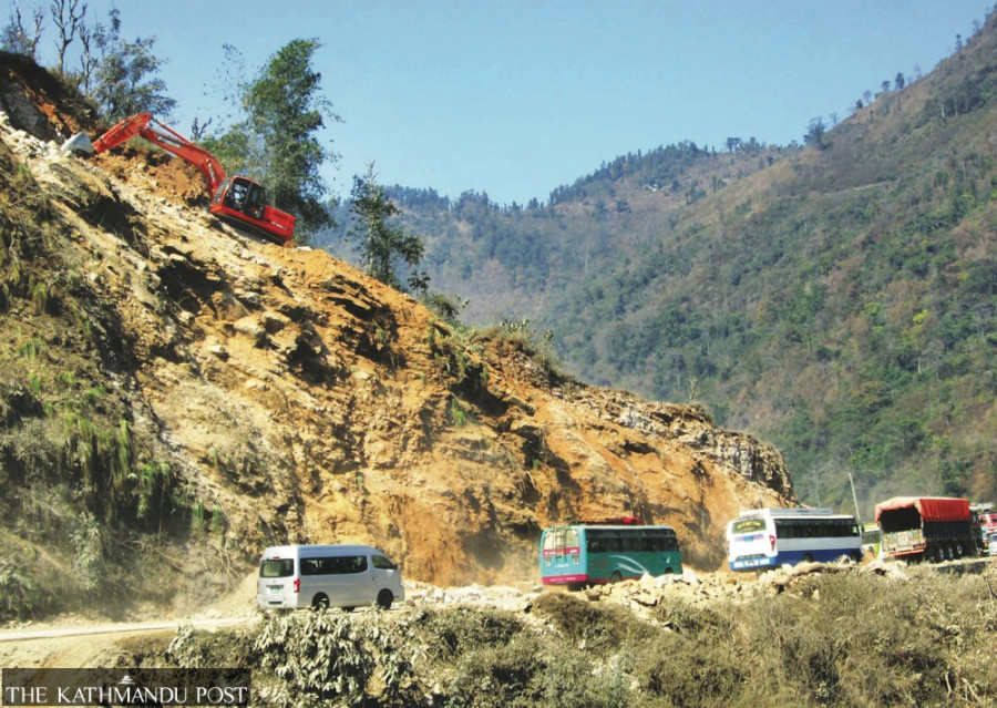 Dashain travellers facing hardships, delays due to bad roads