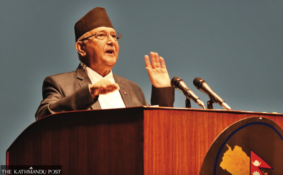 Oli launches scathing attack on ruling alliance, common minimum programme