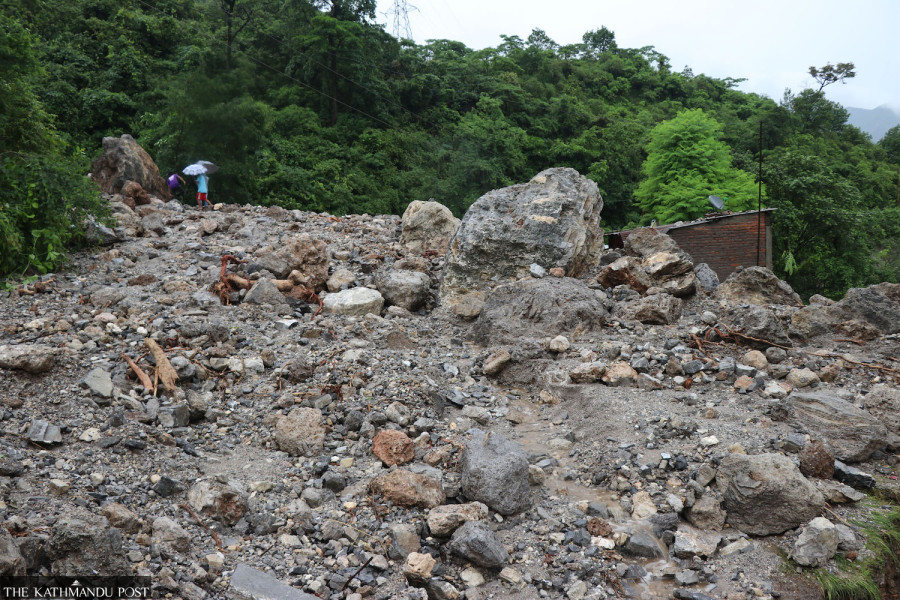Haphazard excavation of limestone poses landslide risk in Palpa local unit
