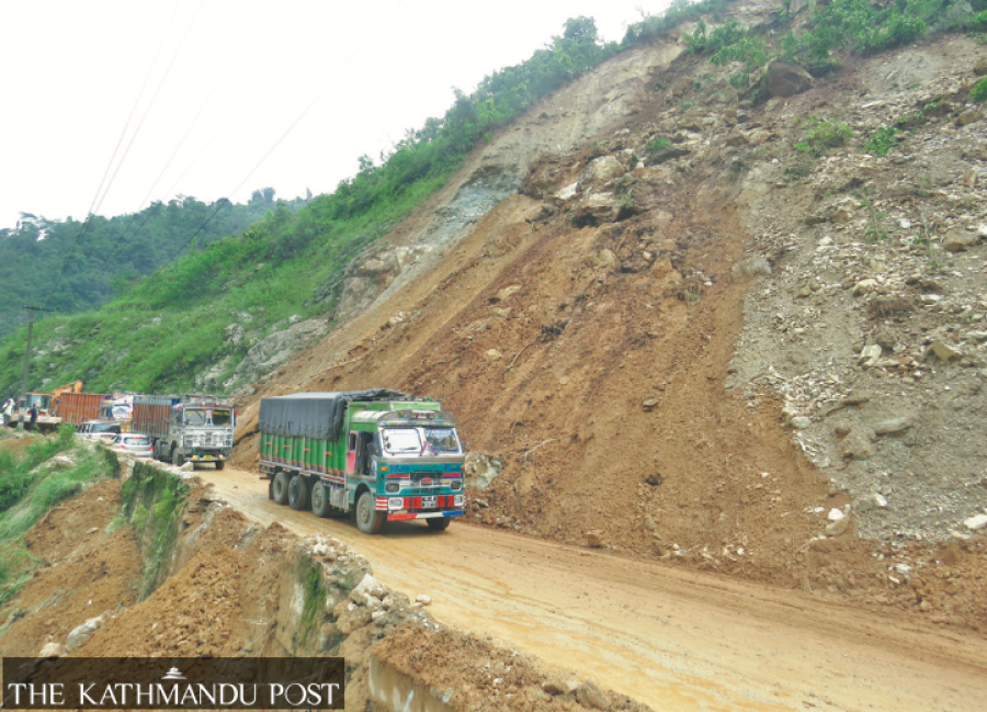 Expansion likely reason for more landslides on Muglin-Narayangadh road, experts say