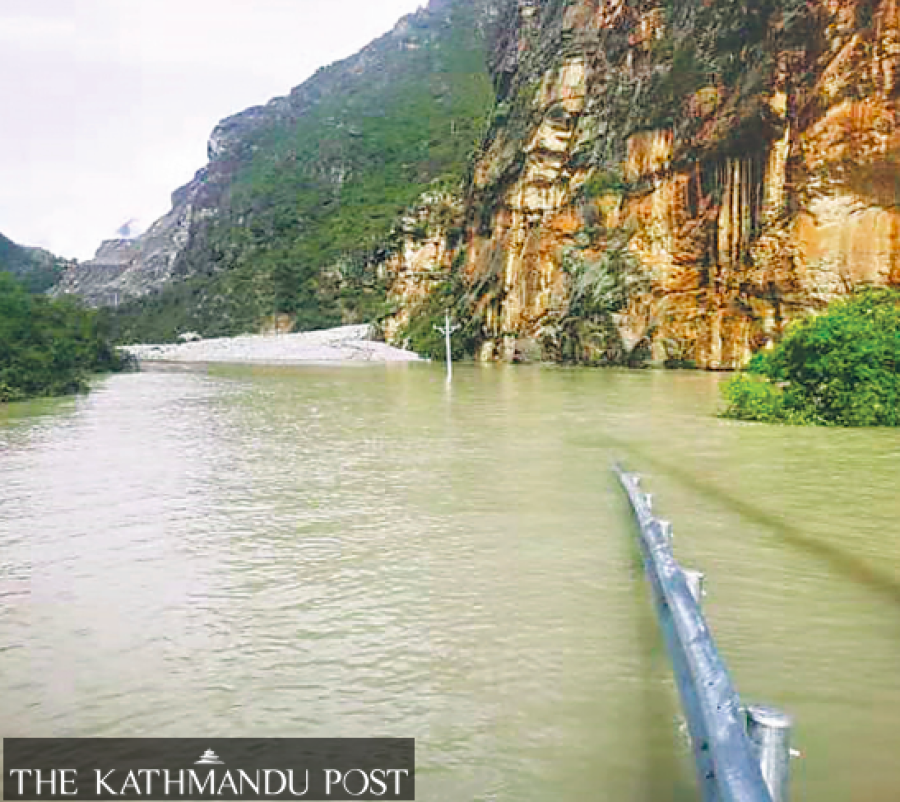 Tamakoshi riverside settlements at risk of inundation as tributary is dammed up