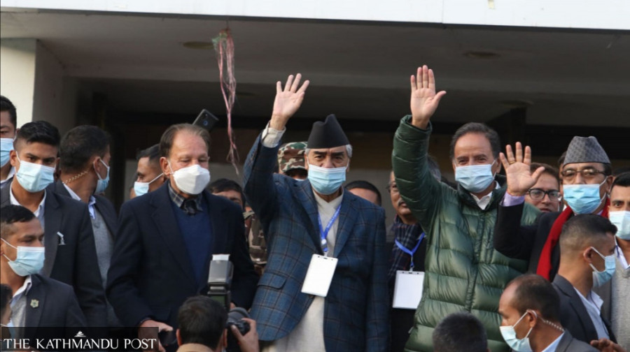 Deuba and his team file nominations