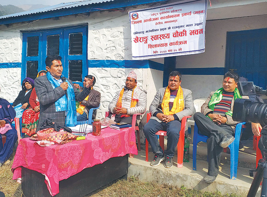 Reconstruction of quake-ravaged health posts gains momentum in Makwanpur