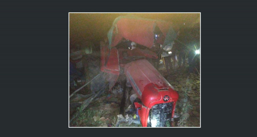 Five killed and 20 injured in tractor accident in Chitwan