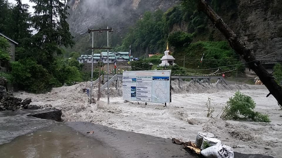 Floods continue to wreak havoc in Manang