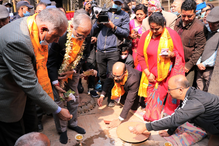 Restoration of Seto Machhindranath Temple, damaged in 2015 earthquake, begins