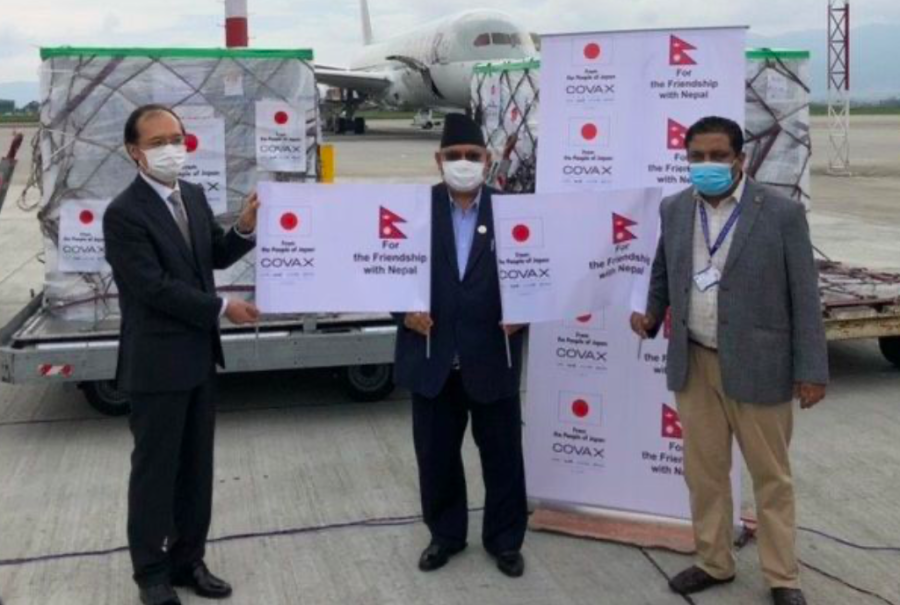 Japan-gifted 513,420 doses of AstraZeneca vaccine arrive in Nepal