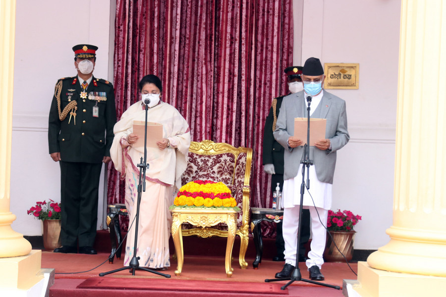 Bhandari, Oli defend House dissolution, Sapkota calls it unconstitutional