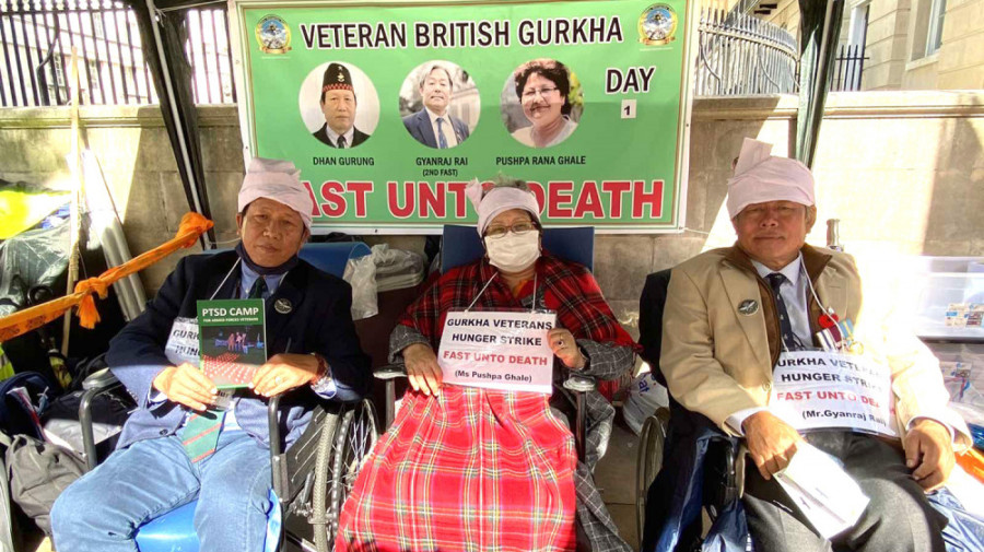 Nepal government still silent on Gurkhas’ London hunger strike for pension parity