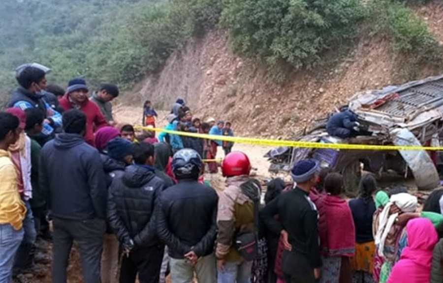 Five people killed, 27 injured in bus accident in Jajarkot