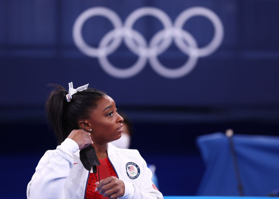 Biles out of team event