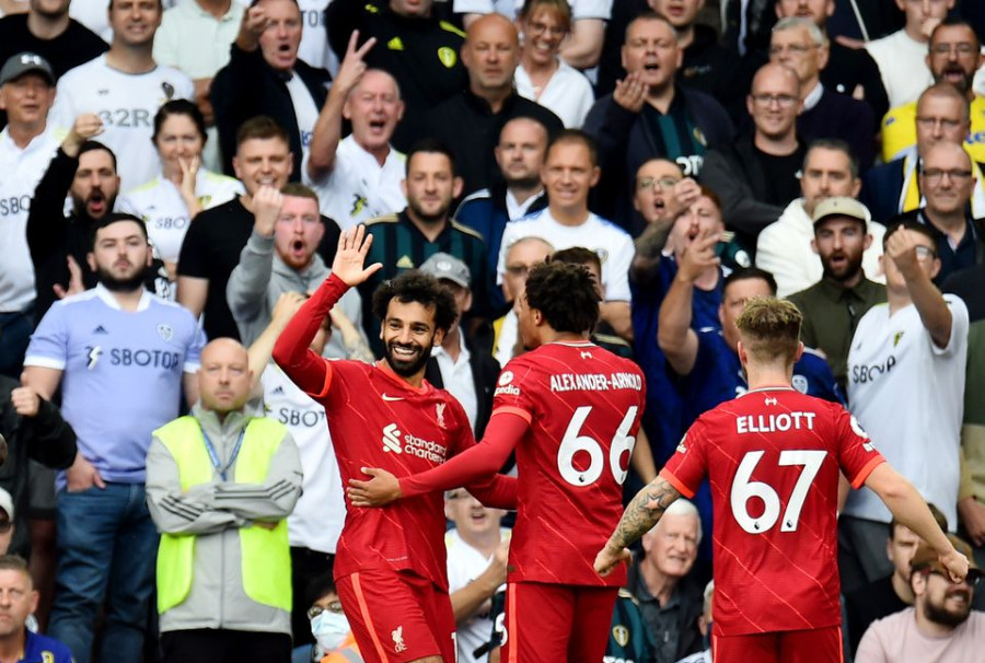 Salah joins 100 club as Liverpool win at Leeds in match marred by Elliott injury