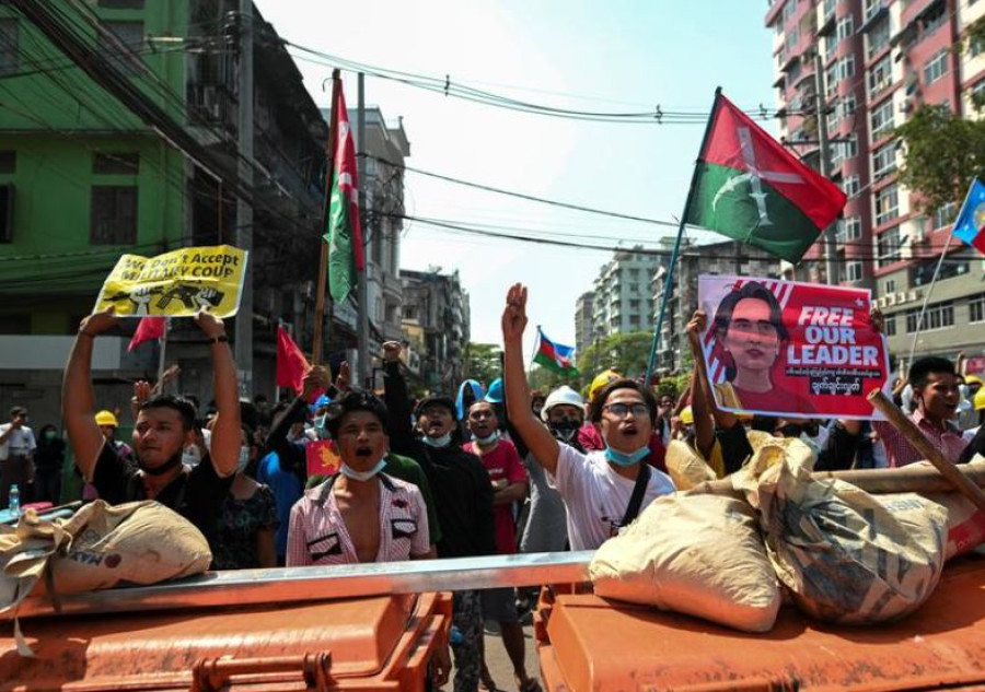 Myanmar police crack down on protests for second day; two dead, several hurt