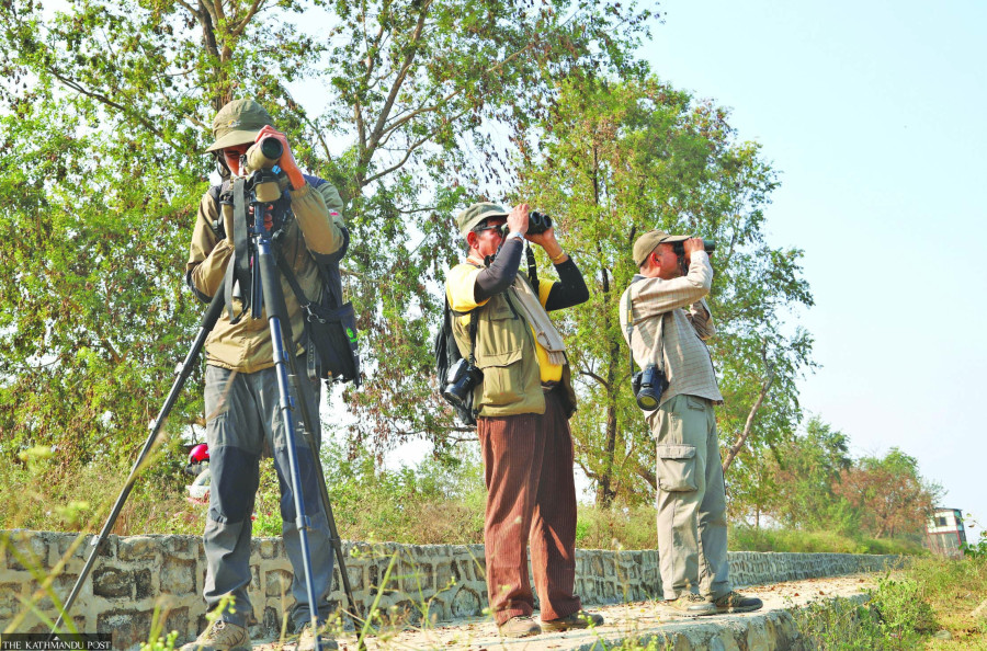 Jagadishpur lake receives fewer migratory birds