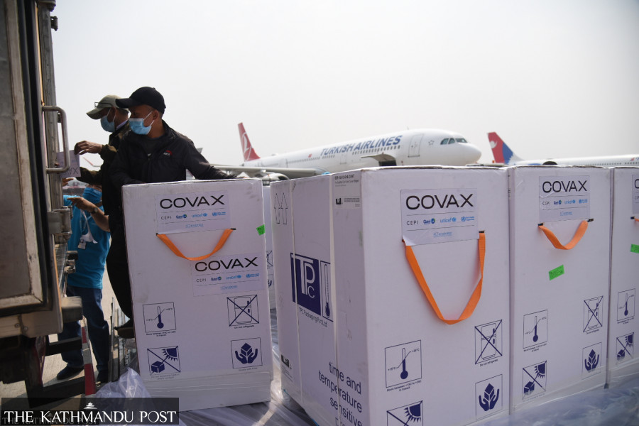 Nepal receives 1,184,000 doses of Vero Cell vaccine bought through COVAX