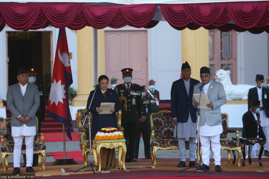 Dahal sworn in as prime minister