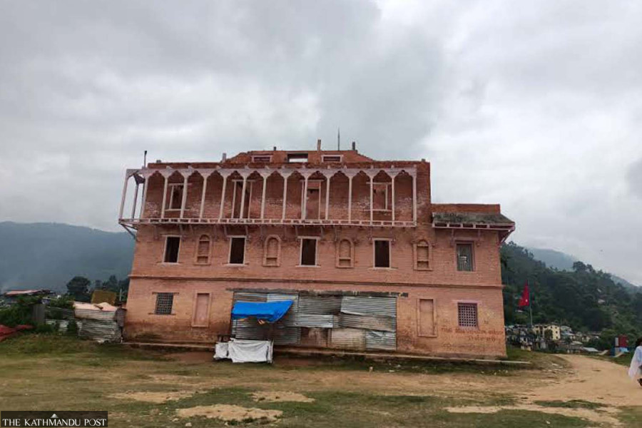 Fourteen years since reconstruction started, Achham Durbar is still incomplete