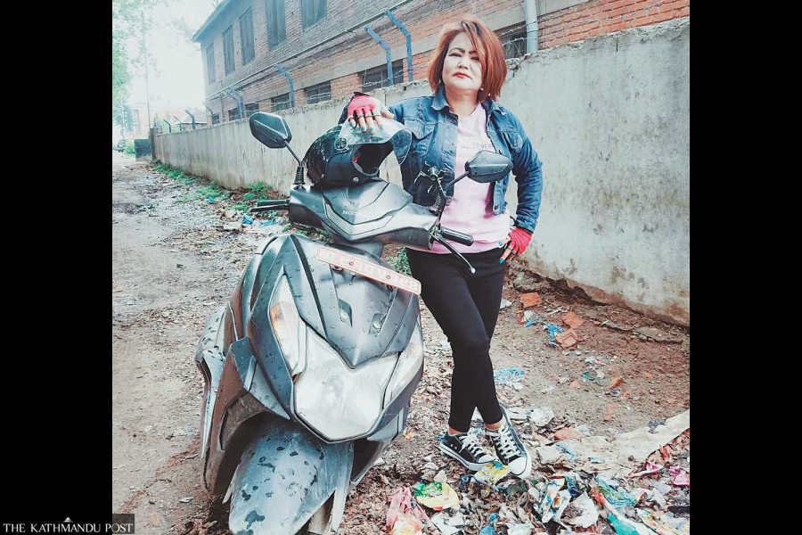 Female riders in ride-hailing services are rare in Nepal