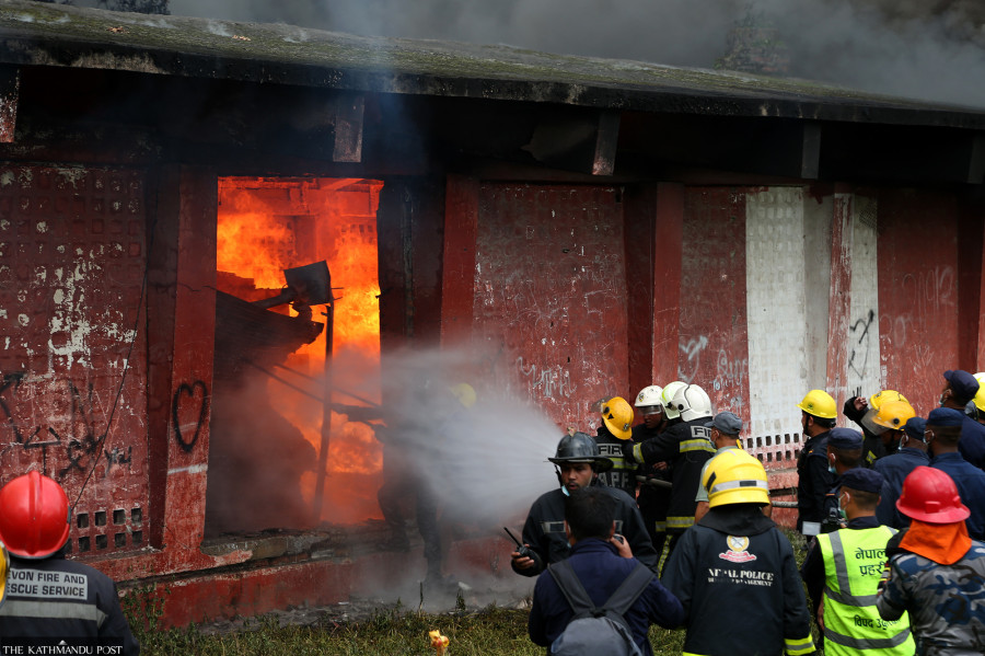 Fire at National Federation of Disabled-Nepal’s warehouse under control