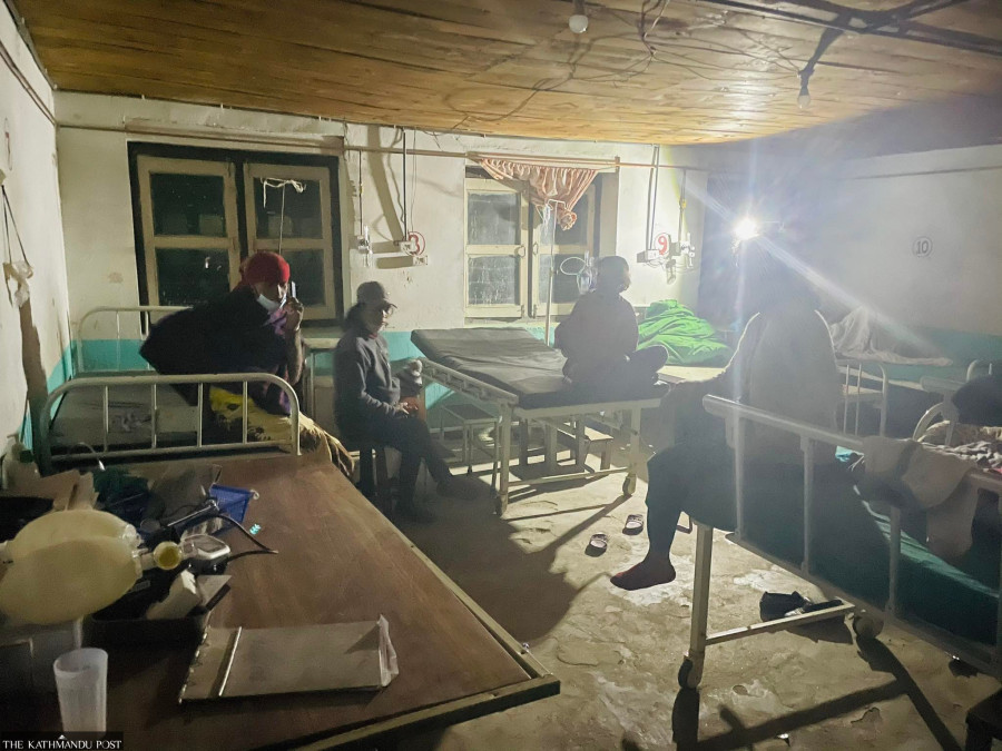 Dolpa District Hospital without electricity for a month