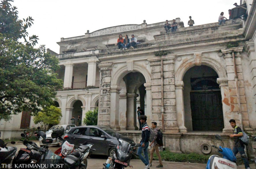 Tri Chandra students protest demanding justice for collegemate killed by tipper truck