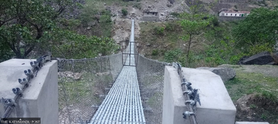Darchula villagers still forced to use cable link to cross Mahakali River