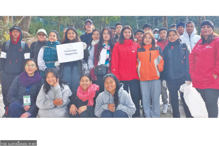 Sixth week of clean-up campaign marked in Nagarjun National Park