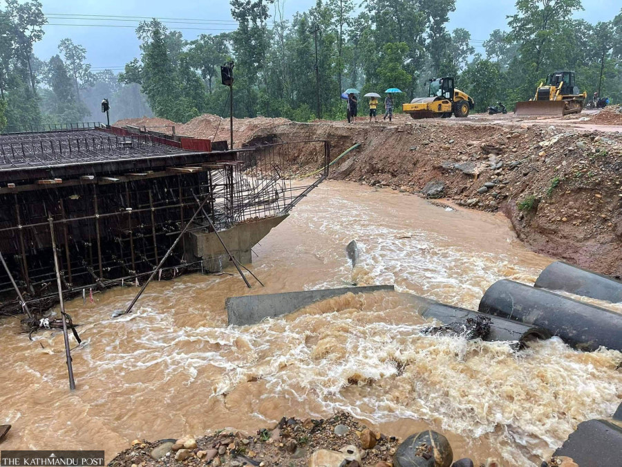 East-West Highway disrupted, settlements at risk of inundation by Narayani river