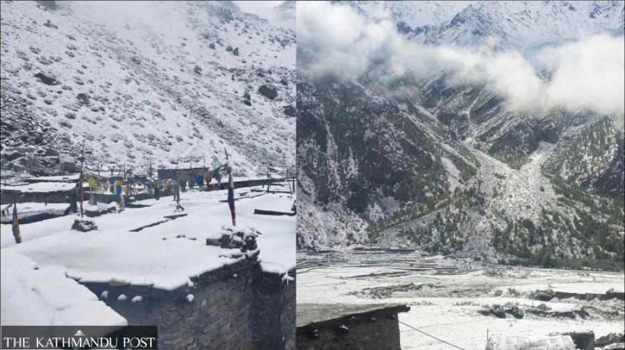Northern Humla experiences snowfall
