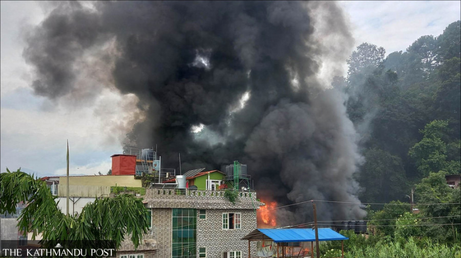 Fire breaks out in shoe factory in Balaju