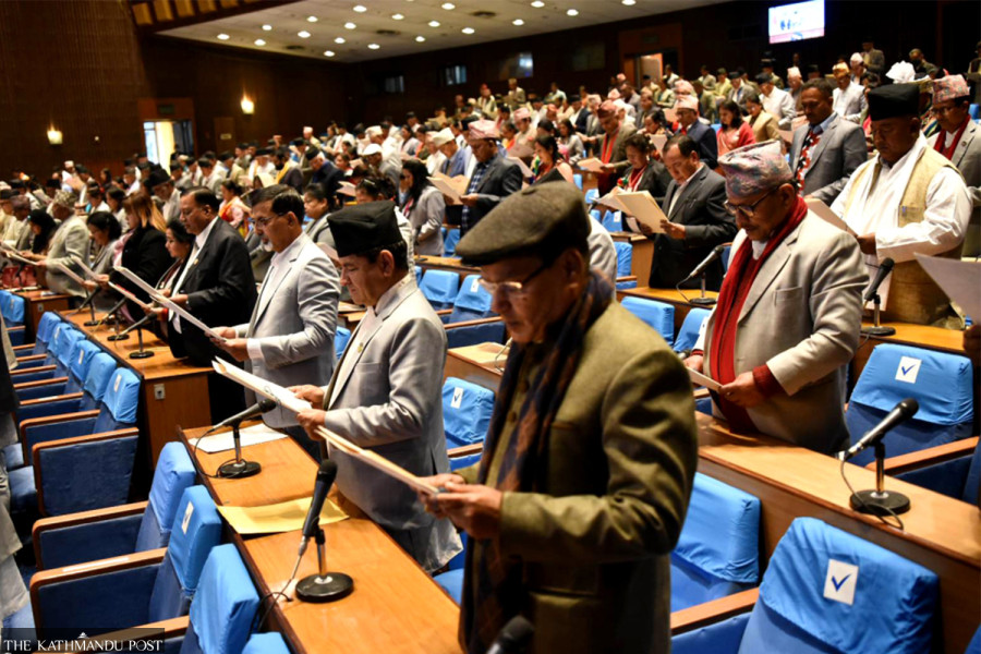 Newly elected lawmakers take oath of office and secrecy