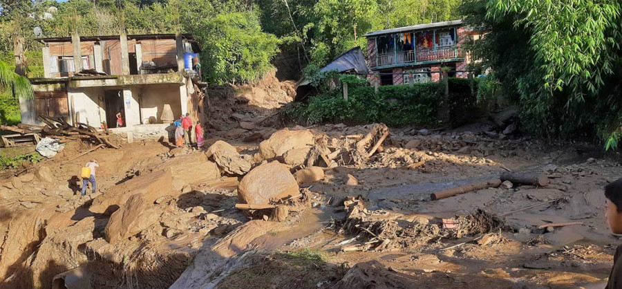 Floods damage homes, displace families in Dolakha