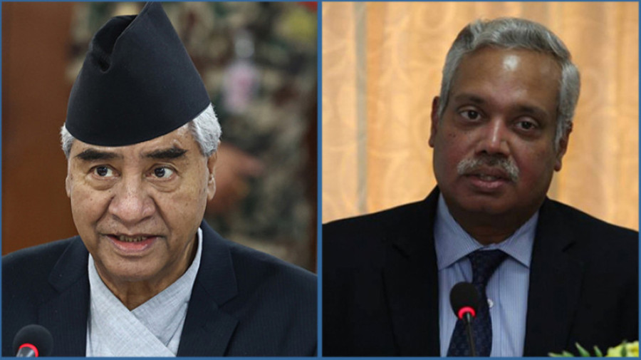 Indian envoy meets Deuba, second time in a week