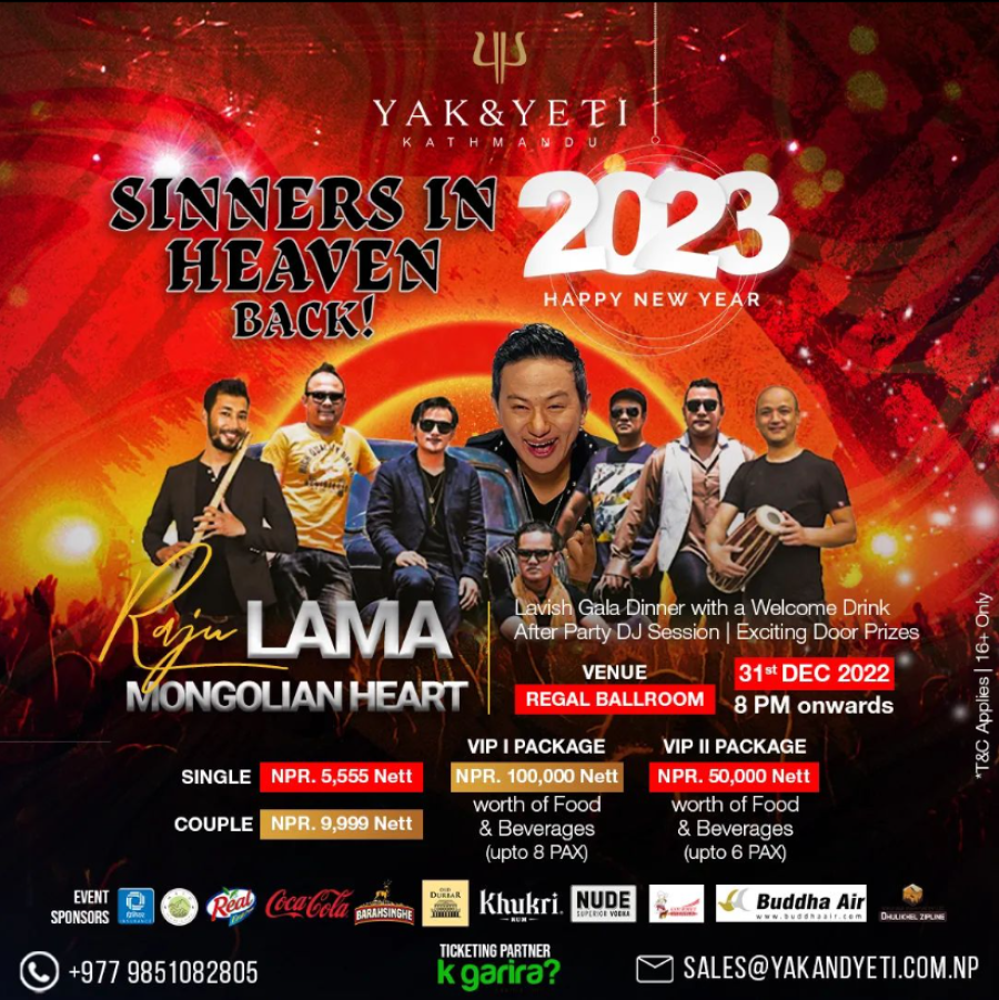 A musical New Year’s Eve awaits you at Yak & Yeti