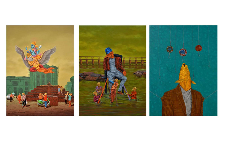Satirical art on Nepali politics