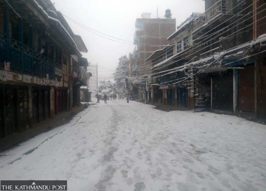 Mountain districts of Karnali, Sudurpaschim witness snowfall