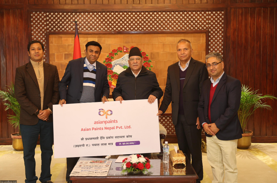 Asian Paints Nepal donates Rs5 million to support earthquake survivors