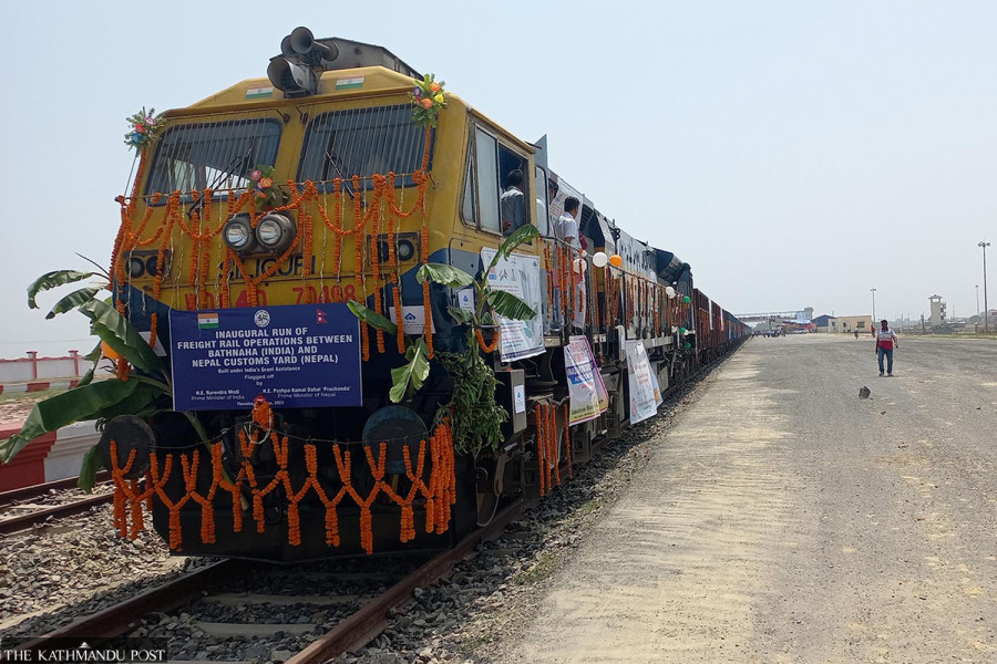 Bathnaha-Biratnagar freight train service comes into operation