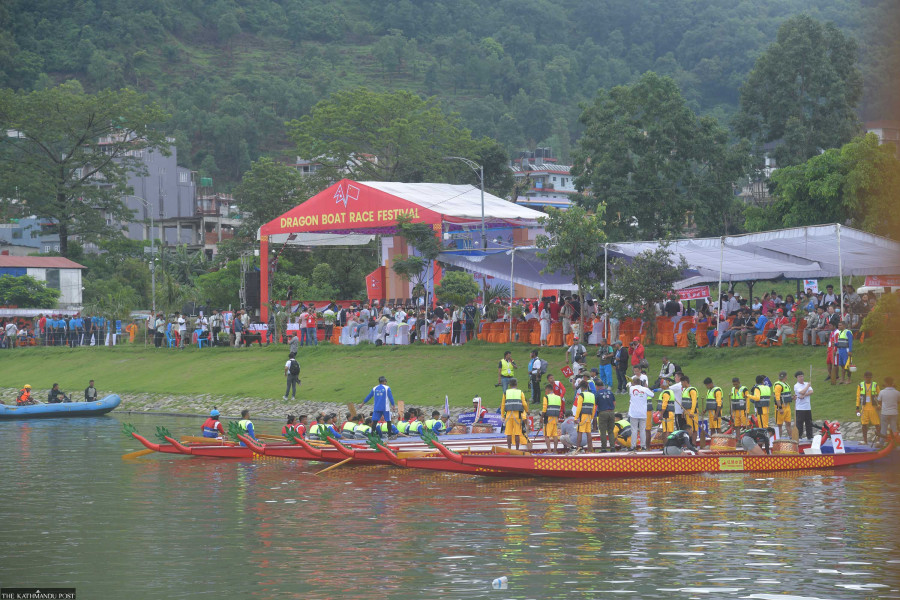 Nepal-China friendship dragon boat race festival kicks off