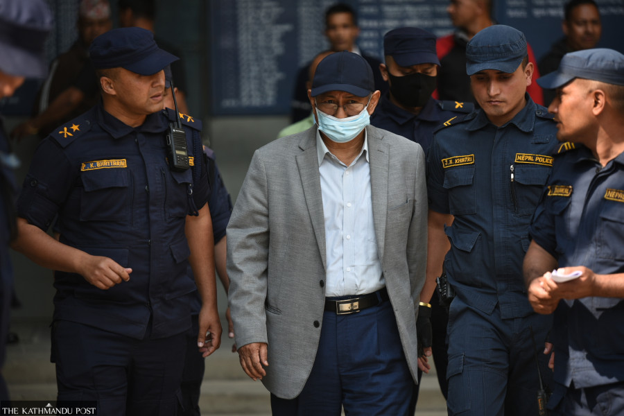Former home minister Bal Krishna Khand arrested in connection with Bhutanese refugee scam