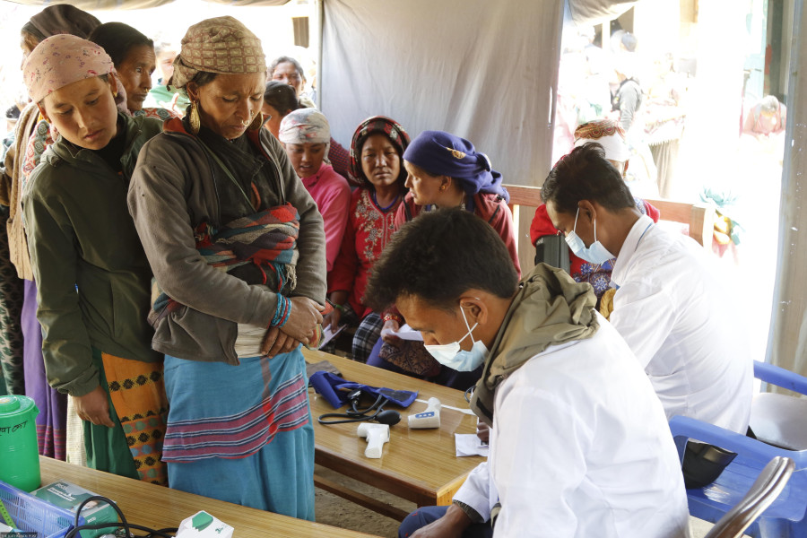 Health camp in Simkot