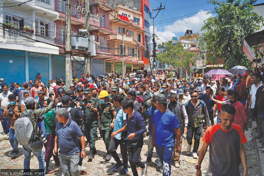 Kathmandu metropolis’ drive to remove slabs from a border brook hits snag