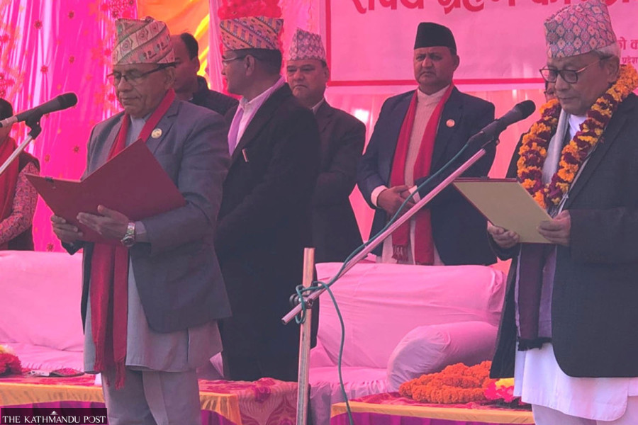 Lumbini Chief Minister Leela Giri takes oath of office and secrecy