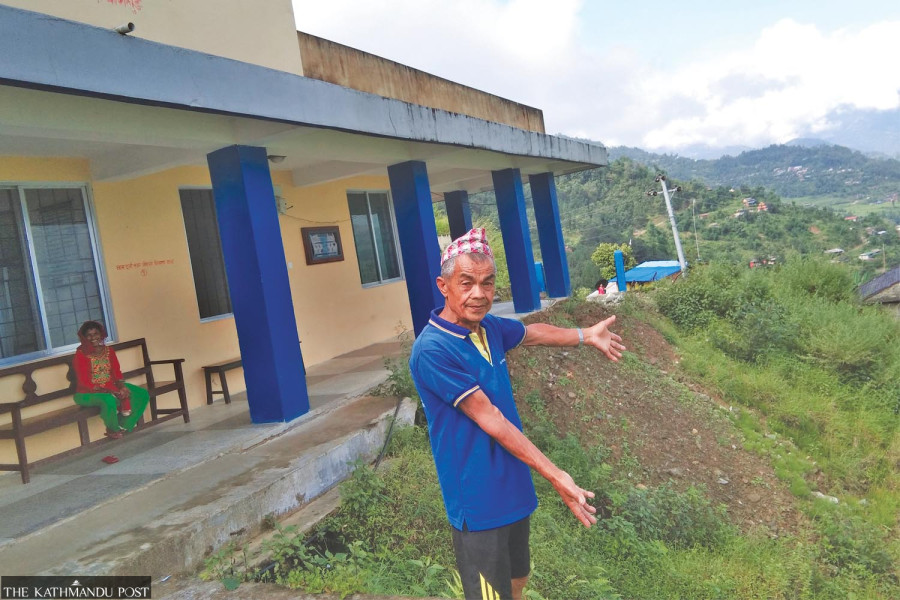 Visitors and staff in peril as landslide threatens health post