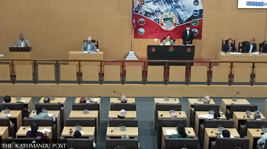 Koshi government unveils budget replacement bill