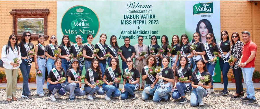 Miss Nepal 2023 contestants visit Dabur Nepal Nursery