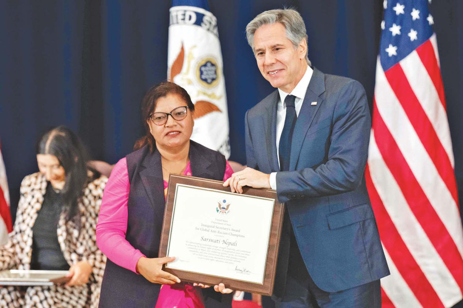 Social activist Nepali felicitated with Global Anti-Racism Champions award